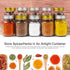 CycleMore 15 Pcs 4oz Glass Mason Spice Jars - Empty Spice Bottles with Labels, Shaker Lids, and Accessories