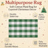 28 43 Inches Christmas Green & White Plaid Rug - x Outdoor Front Door Decor Mat Cotton Washable Hand-Woven Rug