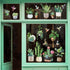wondever Hanging Potted Plant Window Clings Tropical Botanical Cactus Hummingbirds Glass Sticker Decal Anti Collision Double-Side Static Window Decals for Home Glass Window