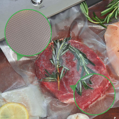Vacuum Sealer Bags for Food: 100 Quart 8"×12" Precut Heavy Duty Bags for Food Saver, BPA Free