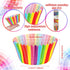 600 count Cupcake Baking Cups Muffin Cupcake Liners Candy Cup Mini Colorful Cupcake Wrappers Rainbow Combo Disposable Baking Cups Set for Birthday Party Wedding Cake Paper Cup Greaseproof Paper by Funtery