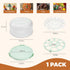Green Round Cake Containers with Lids, 4-in-1 Multipurpose Cupcake Holders for 11 Inch Cake Pies Snacks