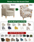 1 Sofa,02 CRFATOP Stretch Piece Chair Covers with Arms Printed Accent Chair Cover Armchair Flower Soft Banquet Armchair