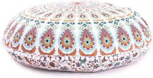 Indian round floor pillow Mandala Floor Pillow Cover Seating Cushion Throw Cover