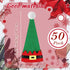 Hiboom Christmas Cutlery Holders 50 Pcs Elf Hats Cutlery Holder Set Non Woven Fabric Silverware Storage Bag Santa Tableware Holders for Table Flatware Wine Bottle Xmas Tree Party Dinner