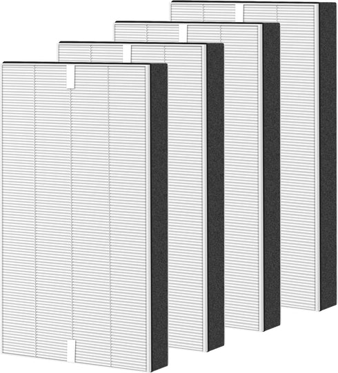 F1 True HEPA Replacement Filter for 3M Filtrete Room Air Purifier, 4 Pack for FAP-C01-F1, FAP-T02-F1