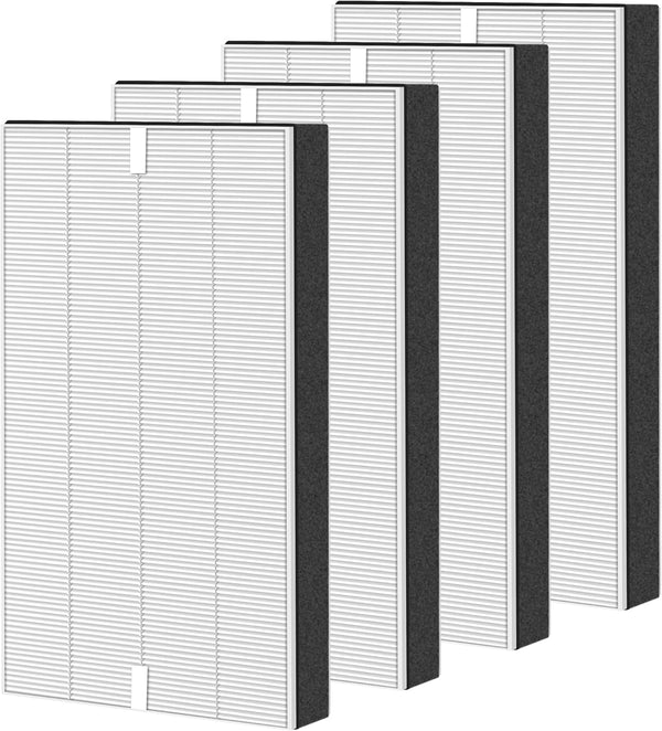 F1 True HEPA Replacement Filter for 3M Filtrete Room Air Purifier, 4 Pack for FAP-C01-F1, FAP-T02-F1