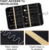 Double Sided Hanging Jewelry Organizer, 32/48 Pockets, 14/21 Hook Loops, Foldable Travel Jewelry Roll Organizer for