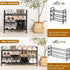 3-Tier ClosetAdjustable Closet Expandable Shoe Rack for Shoe RackBlack Metal Free Standing Shoe Rack for Entryway