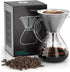 Coffee Gator Pour Over Coffee Maker, 27 oz, Portable Drip Brewer Set with Glass Carafe & Stainless-Steel Filter