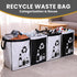 4 Pack Recycle Waste Bag for Kitchen Home- Large Indoor Recycling Bins Trash Sorting Organizer, Reusable