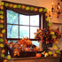 13.6FT 35LED SUNSGNE Fall Lights Thanksgiving String Lights, Orange Yellow Green Maple Leaf String Lights