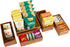 Seville Classics Bamboo Wood Storage Bins - Organizer Boxes for Kitchen, Pantry, Closet, Office (5 Piece 3-Size Set)