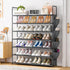 7 33.3in 11.2in 48.7in 28-35 OYREL Large Capacity Tier Shoe Rack, Black, Wide x Deep x Tall, Holds Pairs of Shoes