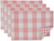 DII Pink Gingham Check Tabletop Collection, Placemat Set