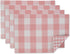 DII Pink Gingham Check Tabletop Collection, Placemat Set