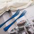 Luxury 18/10 Stainless Steel Matte Blue Flatware Set, Silverware Cutlery Utensil Set, Service for 1 (6-Piece)