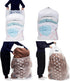 4 Pieces Dust Cover Big Plastic Drawstring Bags, Multi-Purpose for Storage and Organizing