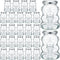 Patelai 24 Pack 4 oz Glass Bear Shaped Honey Jars with Lids
