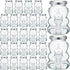 Patelai 24 Pack 4 oz Glass Bear Shaped Honey Jars with Lids
