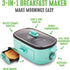 GreenLife 3-in-1 Breakfast Station, PFAS-Free Dual Griddles for Eggs, Meat, Pancakes & 2-Slice Toast Drawer