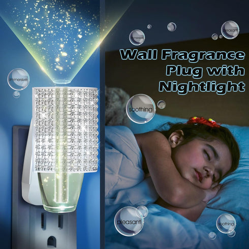 Wall Fragrance Plug-in with Night Light, Compatible with Bath & Body Works WallFlower, Essential Oil Diffuser (1 Pack)