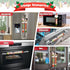 Christmas Refrigerator Handle Covers Set of 4, 3D Snowman Decor, Washable Fridge Door Handle Cover, Kitchen Christmas