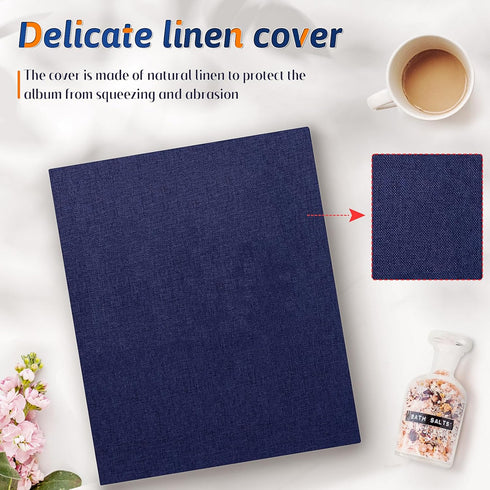 popotop 4x6 Photo Album, 200 Pockets Linen Hardcover Picture Album for Family Wedding Baby Vacation Pictures