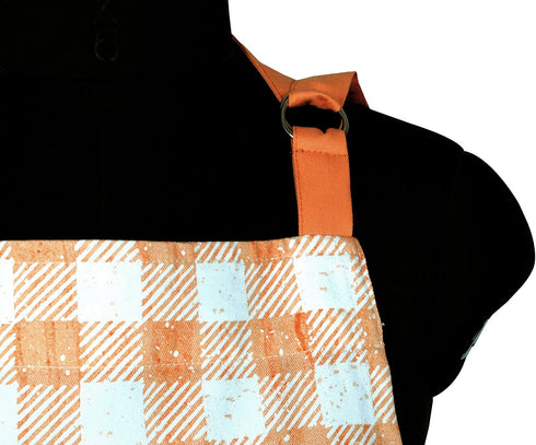 AMOUR INFINI Women s Cotton Aprons with Pocket, Adjustable Strap and Waist Ties, Washable for Baking, Cooking,