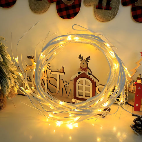 Tomanwai 6FT 48 Lighted Birch Garland LED Battery Operated with Timer for Christmas Fireplace Mantle Table Decoration