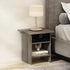 Furinno TIDUR Night Stand, Square Round Corner Nightstand with Storage Bin, Bedside