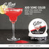 Rimming 7oz Collins Red Cocktail Sugar, Enhance Daiquiris, Cosmopolitans, Margaritas, Cocktail Drinks, Glass Sugar