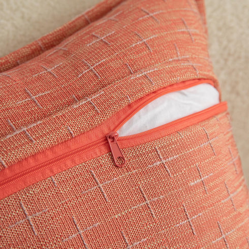 Pack 2 16 16 Inch MANDIOO of Burlap Linen Throw Pillow Covers Woven Textured Modern Farmhouse Cushion Covers Pillowcase