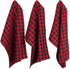 DII Buffalo Check Kitchen Collection - Classic Farmhouse Dishtowel Set, 18x28, Red & Black, 6 Piece