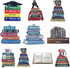 DD-life 10 Pcs Book Lovers Heart Librarian,Books Stacked,Christmas Ornaments,Bookshelf Decor,Library Ornament,Librarian Christmas Ornament