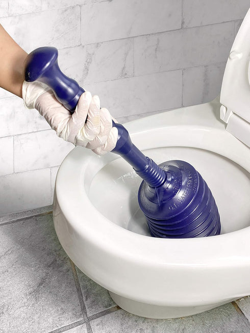 Master Plunger Heavy Duty Toilet Plunger, Navy Blue, Clears Kitchen Sinks, Toilets Fast