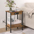 YUFAM End Table with Charging Station,Small Side Table,2-Tier Nightstand with Storage Shelf,Sofa