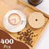 400 Count Natural Unbleached Percolator Coffee Filters, 3.75in Disposable Disc Filters for Home, Office, Camping