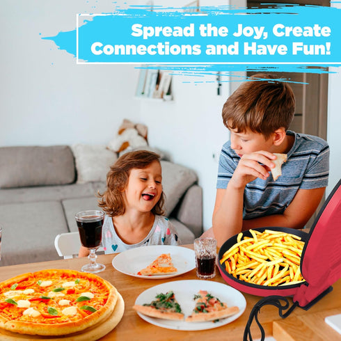 Courant Pizza Maker, 12 Inch Pizzas Machine with Cool-Touch Handle, Non-Stick Plates, Electric Countertop Oven for Home