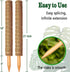 CHIAFFI 2 Pack 21 Inch 37 Inch Moss Poles, Stackable Moss Pole for Plants Monstera, Tall Moss Poles for Climbing Plants