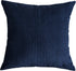 TangDepot Set of 2 Solid Velvet Striped Corduroy Decorative Throw Pillow Covers, 24"x24" (A10 Navy Blue)