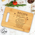 "Recipe For A Mom" Bamboo Engraved Personalized Cutting Board (9"x6") - Unique Birthday Gifts for Mom from Daughters
