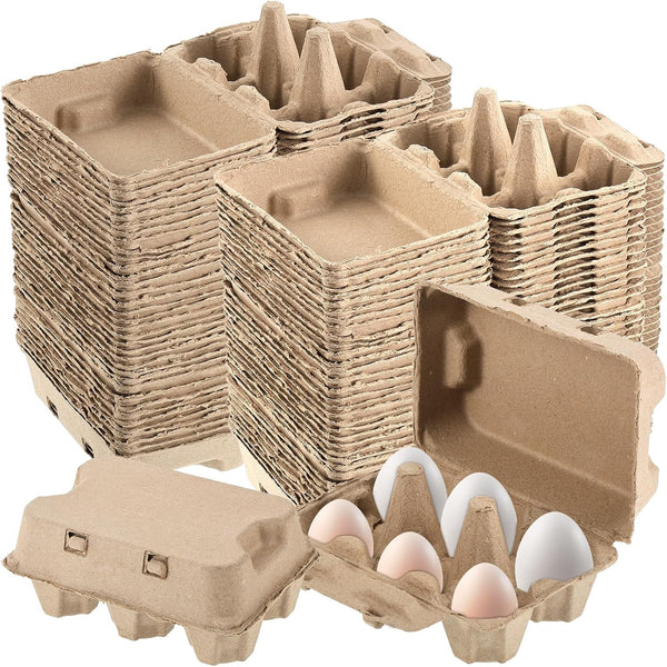 Sibosen 50 Pcs Jumbo Duck Egg Cartons Paper Goose Egg Cartons for Normal