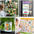 MARFOREVER 50 PCS Jungle Animals Window Gel Clings Stickers Removable and Reusable Window Clings Decals Thick Gel Clings for Adults Kids Classroom Nursery Home Zoo Animals Party Supplies Decorations by MARFOREVER