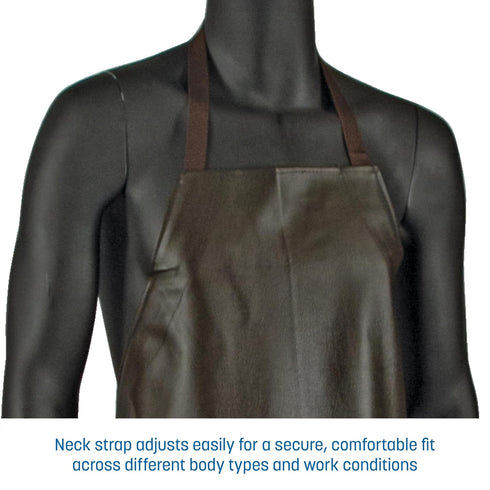 Brown Short Bib Apron for Men - Carlisle FoodService