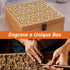 Wooden Box with Hinged Lid, Large Storage Container Keepsake Box for DIY Crafts, Jewelry, Home Storage