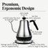 Gooseneck Electric Kettle with Temperature Control & Presets, 1L Stainless Steel Tea & Pour Over Coffee Kettle