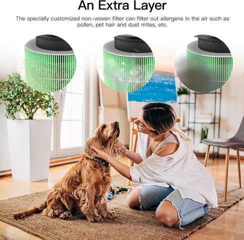 Air Purifier AP0601 Replacement Filters, 5-IN-1 High-Efficiency HEPA Filter, 2 Pack, Green