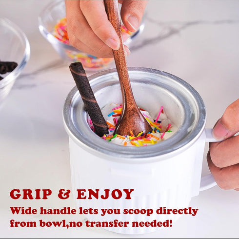 EDWODER Sorbet,Frozen TWO BOWLS Ice Cream Maker Attachment for All KitchenAid Stand Mixer, Makes Homemade Ice Cream