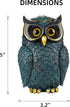 Buildopia Owl Figurine, Resin Animal Sculpture Statue for Home Decor, Bookshelf, Bedroom, Living Room, Office & Table
